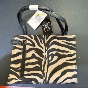 INC International Concepts Black and Tan Zebra hand Bag